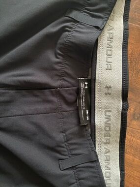 Under Armour Black Golf Performance Pants with Branded Waistband